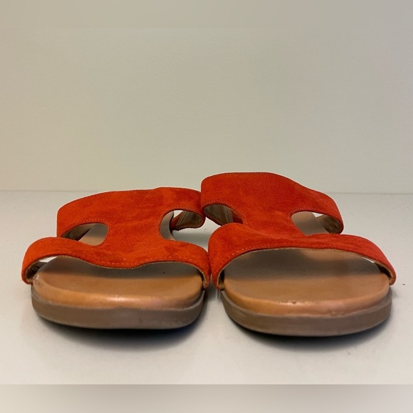 Denver Hayes burnt orange red leather suede comfort sandals women's size 8 - Picture 7 of 9